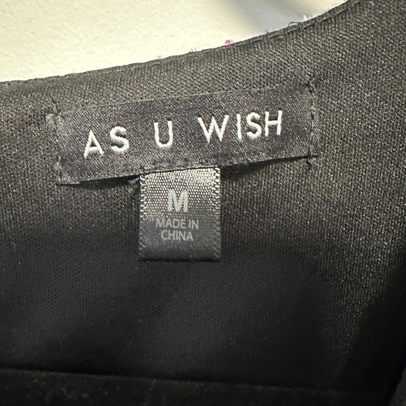 Women's AS U WISH Jumpsuit Romper, M, Black and Purple Shorts - Picture 4 of 10